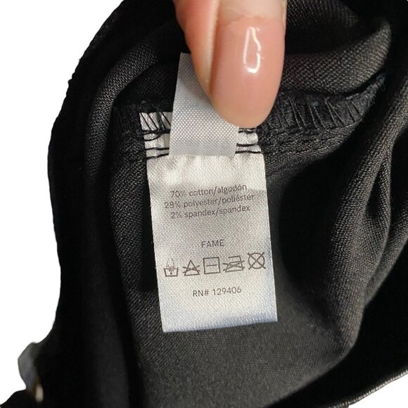 Venus Women's Black Faux Leather Sequin Wing Stretch Tapered Leg Pants - Picture 10 of 11